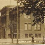 Washington Street  School on the corner of Exeter Avenue,  Now site of the Moose